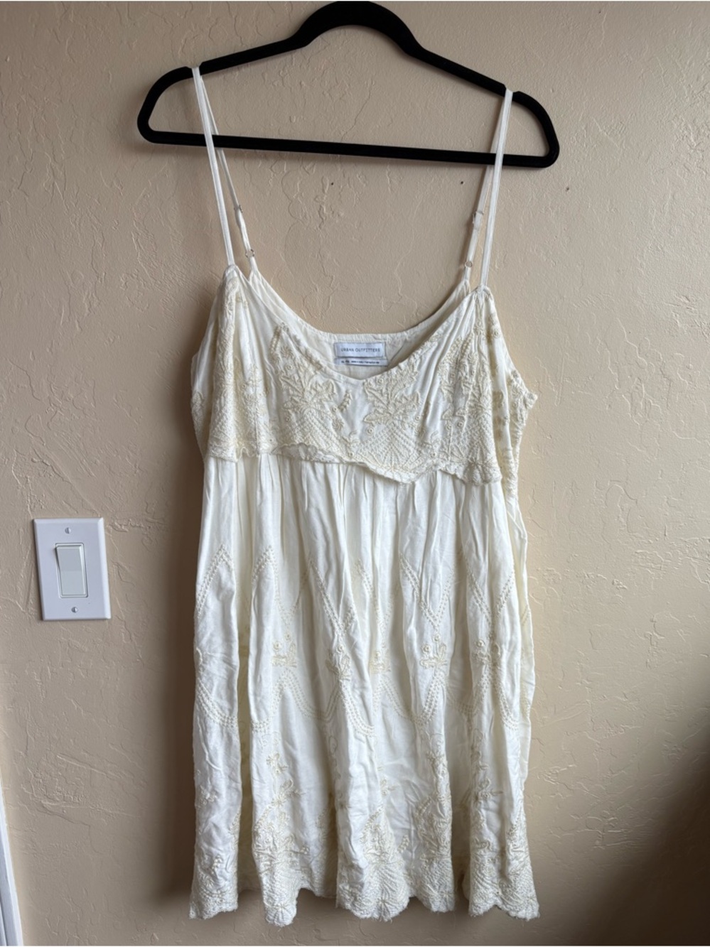Urban Outfitters Cream Embroidered Dress NWT size XL